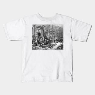 Gustave Dore - Sleeping Beauty - Castle Courtyard Kids T-Shirt